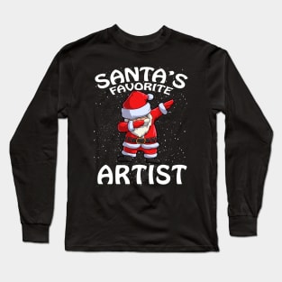 Santas Favorite Artist Christmas Long Sleeve T-Shirt